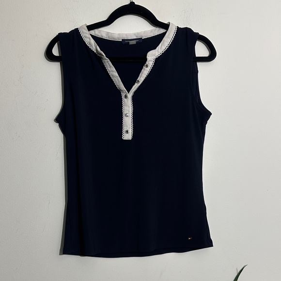 Tommy Hilfiger Tops - Tommy Hilfiger Dark Blue Tank Top with Light Trim